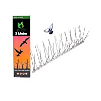 Los mejores  - Kit de 3 metros repelente de pájaros- Púas de acero inoxidable para pájaros- Pinchos Antipalomas- Cubre 3 metros.